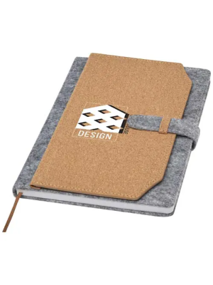 Libreta A5 de corcho y fieltro reciclado 