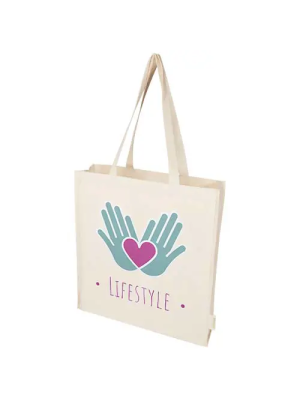 Bolsa Tote de 14 l con refuerzos orgánica de 180 g/m² 