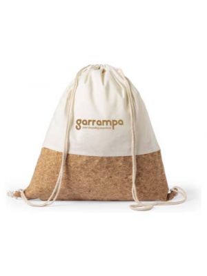 Bolsa personalizada Galsin com cordão de cortiça ecológica vista 1