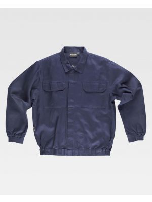 Jaquetas e jaquetas de trabalho em equipe jaqueta gola de camisa com zíper de metal e velcro 100% algodão vista 1