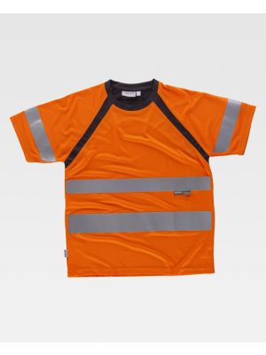 Camisetas refletivas da equipe de trabalho combinadas mc em poliéster para personalizar a visualização 1