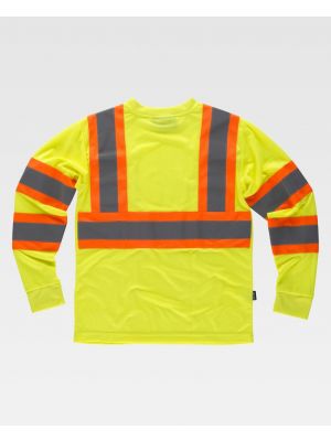 T-shirts de equipa de trabalho refletoras fluorescentes refletoras ml em vista de poliéster 1