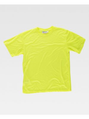 T-shirts de poliéster mc de alta visibilidade para equipa de trabalho reflectoras para personalizar a vista 1