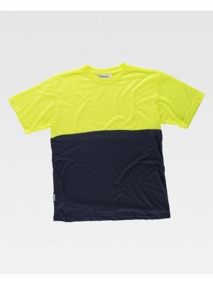 Camisetas refletivas workteam mc combinadas de alta visibilidade em poliéster vista 1
