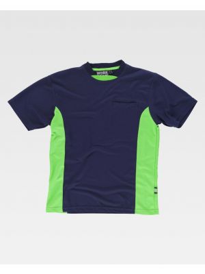 T-shirts de equipa de trabalho refletoras com detalhes refletores fluorescentes em poliéster com estampado visível 1