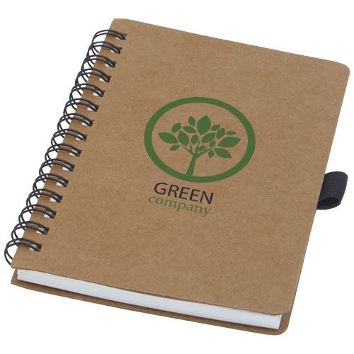 Caderno de argolas A6 em cartão reciclado com papel de pedra