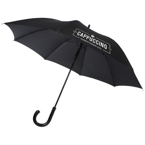 Guarda-chuva de 23 de abertura automática com aspeto de carbono e cabo torto Fontana