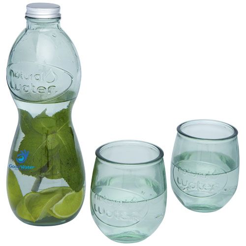 Conjunto de 3 copos de vidro reciclado 