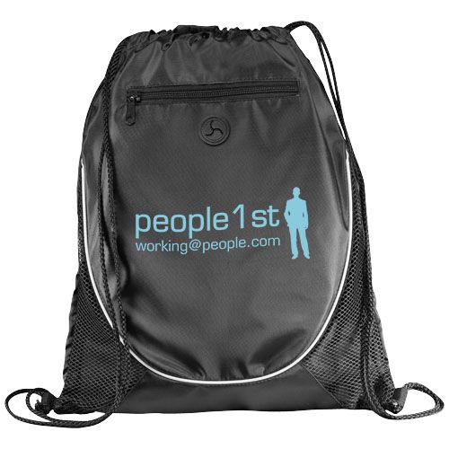 Saco de cordões com bolso com fecho Peek 5L