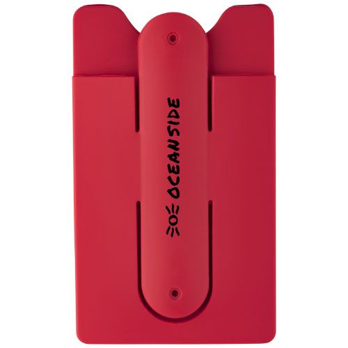 Porta-cartões e carteira de silicone para telemóvel com suporte Stue