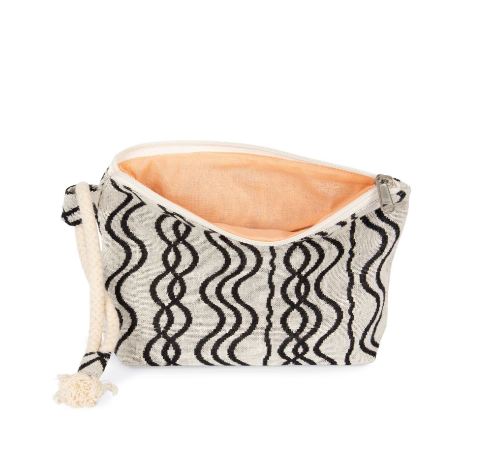 Bolsa com fecho reciclado – Motivo onda