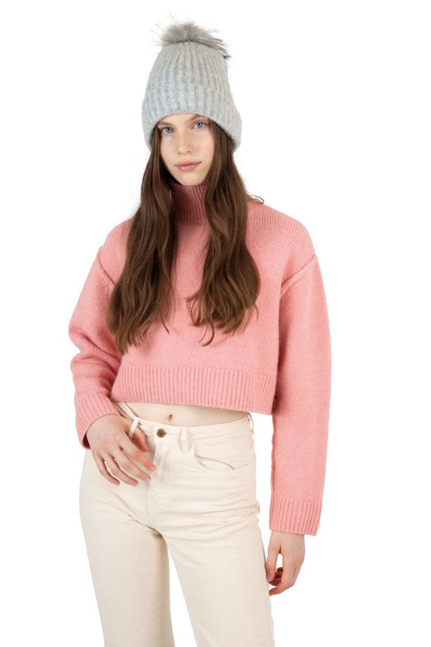 Gorro de senhora com pompom