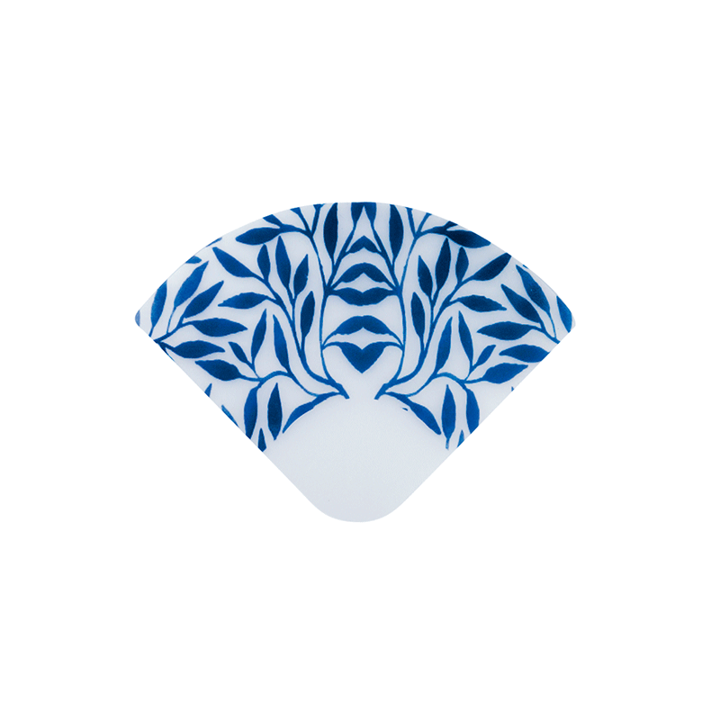 Abanicos bloom de cristal con logo vista 1