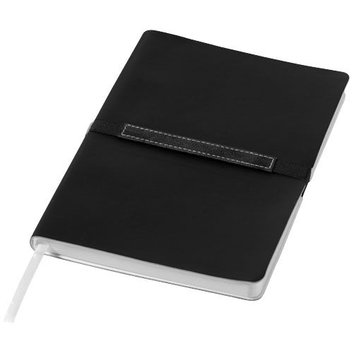 Libretas con banda elastica a5 stretto de plástico con logo vista 1