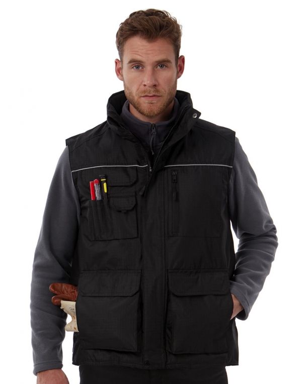 Coletes de trabalho b&c colete laboral workwear b&c expert pro para personalizar imagem 1