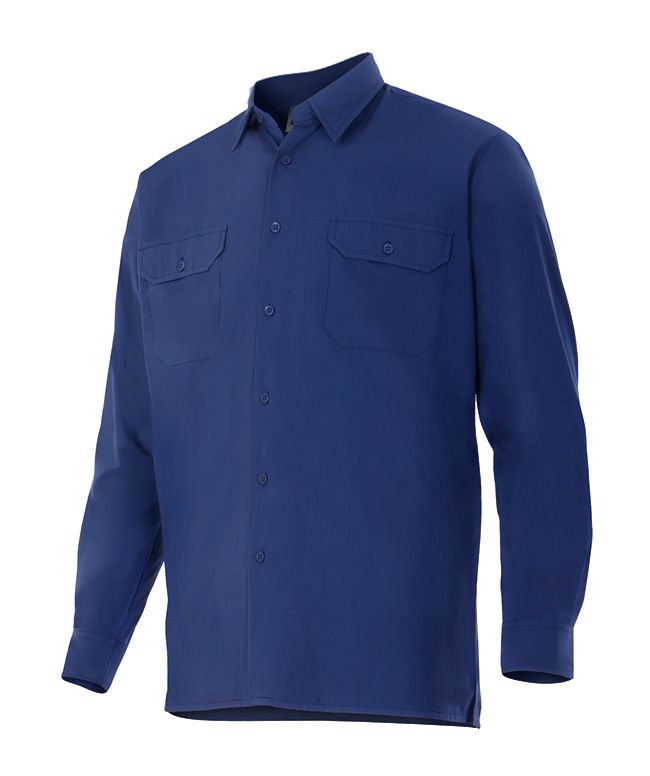 Camisas de trabalho velilla de manga comprida algodão impresso imagem 1