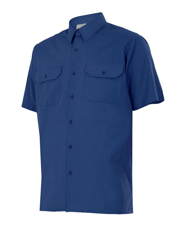 Camisas de trabalho velilla de manga curta algodão impresso imagem 1
