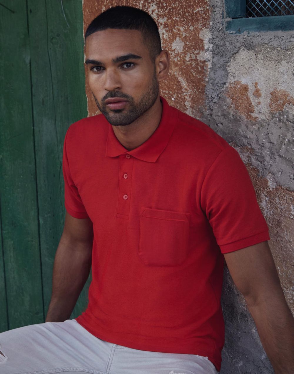 Polos manga curta fruit of the loom frs54601 com logótipo imagem 1