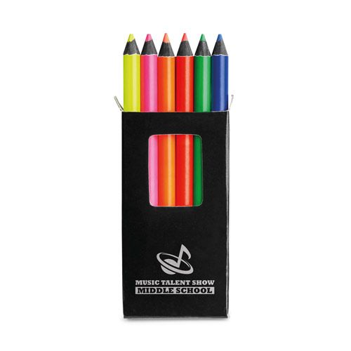 MEMLING. Caixa com 6 lápis de cor