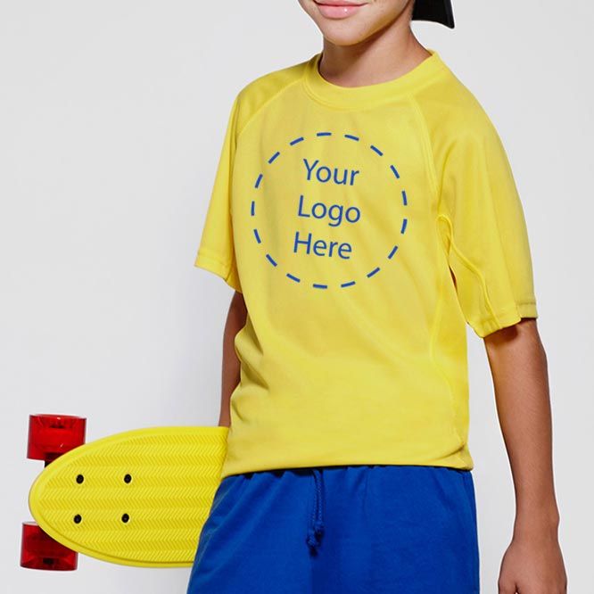 T shirts de desporto roly montecarlo kids poliéster com logótipo imagem 1