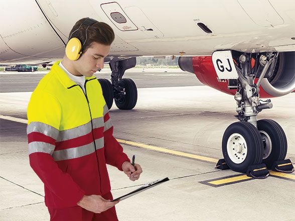 Forros polares reflectantes valento airport de poliéster con publicidad vista 1
