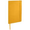 Libretas con banda elastica classic soft de plástico amarillo con logo vista 1