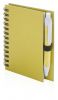 Cuadernos con anillas pilaf de cartón ecológico amarillo con logo vista 1