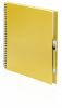 Cuadernos con anillas tecnar de cartón ecológico amarillo con logo vista 1