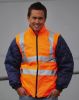 Casacos de trabalho yoko fluo quilted jacket with zip off sleeves com publicidade imagem 1