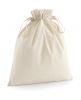 Brindes ecológicos westford mill organic cotton drawcord bag ecológico impresso imagem 1