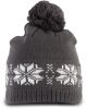 Gorro de Natal tricotado com padrão de estrelas