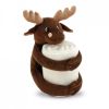 Mantas personalizadas moose poliéster castanho com publicidade imagem 1