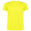 T shirts de desporto roly sepang poliéster amarelo fluorescente com logótipo imagem 1