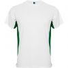 T shirts de desporto roly tokyo poliéster branco verde kelly com logótipo imagem 1