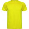T shirts de desporto roly montecarlo poliéster amarelo fluorescente imagem 1