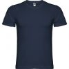 T shirts manga curta roly samoyedo 100% algodão azul marinho para personalizar imagem 1