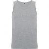 T shirts de alças personalizadas roly texas 100% algodão cinza vigore com logótipo imagem 1