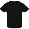 T shirts manga curta roly baby 100% algodão preto com publicidade imagem 1