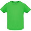 T shirts manga curta roly baby 100% algodão oásis verde com publicidade imagem 1