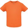 T shirts manga curta roly baby 100% algodão laranja com publicidade imagem 1