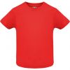 T shirts manga curta roly baby 100% algodão vermelho com publicidade imagem 1