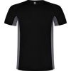 T shirts de desporto roly shanghai poliéster preto chumbo escuro para personalizar imagem 1