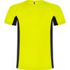 T shirts de desporto roly shanghai poliéster amarelo fluorescente preto para personalizar imagem 1