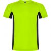T shirts de desporto roly shanghai poliéster verde fluorescente preto para personalizar imagem 1