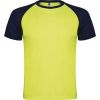 T shirts de desporto roly indianapolis poliéster amarelo fluorescente azul marinho para personalizar imagem 1