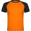 T shirts de desporto roly indianapolis poliéster laranja fluorescente preto para personalizar imagem 1