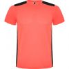 T shirts de desporto roly detroit poliéster coral fluor preto impresso imagem 1