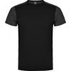 T shirts de desporto roly zolder poliéster preto preto vigore com logótipo imagem 1