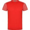 T shirts de desporto roly zolder poliéster vermelho vermelho vigore com logótipo imagem 1