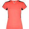 T shirts de desporto roly suzuka woman poliéster coral fluor preto imagem 1